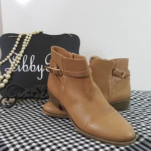 Franco Sarto Shandy leather brown booties 7.5